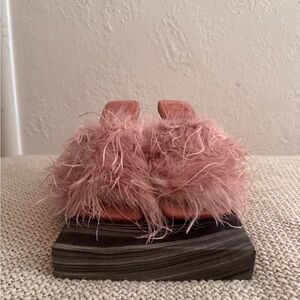 Jeffrey Campbell Pink Feather Heels